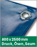 800 x 2500 mm | Druck, Ösen, Saum